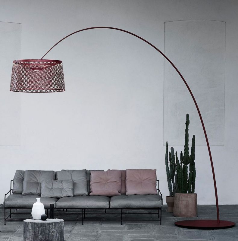 Twiggy Grid Outdoor Stehleuchte KAMINROT Foscarini EINZELSTÜCK 